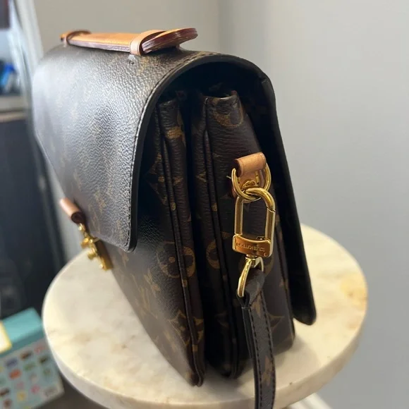 Louis Vuitton Pochette Métis Shoulder Bag Brown Canvas, * AUTHENTIC * - Picture 5 of 12